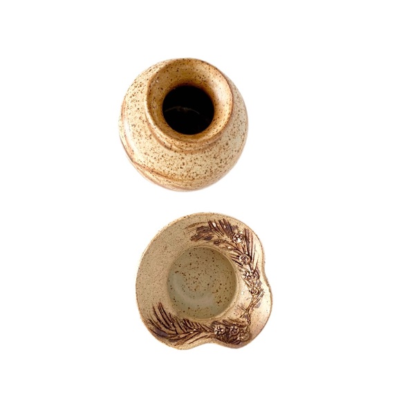 Handcrafted Speckled Pottery Pair - Picture 2 of 14